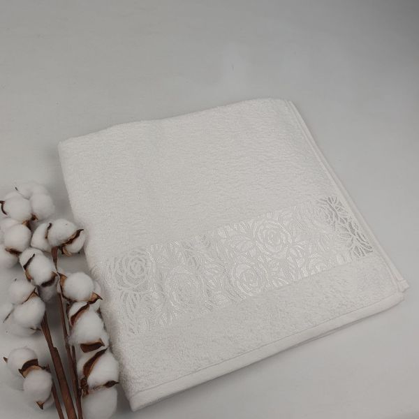 Рушник Philippus Moss Cotton 70x140 Rose Білий (A556)