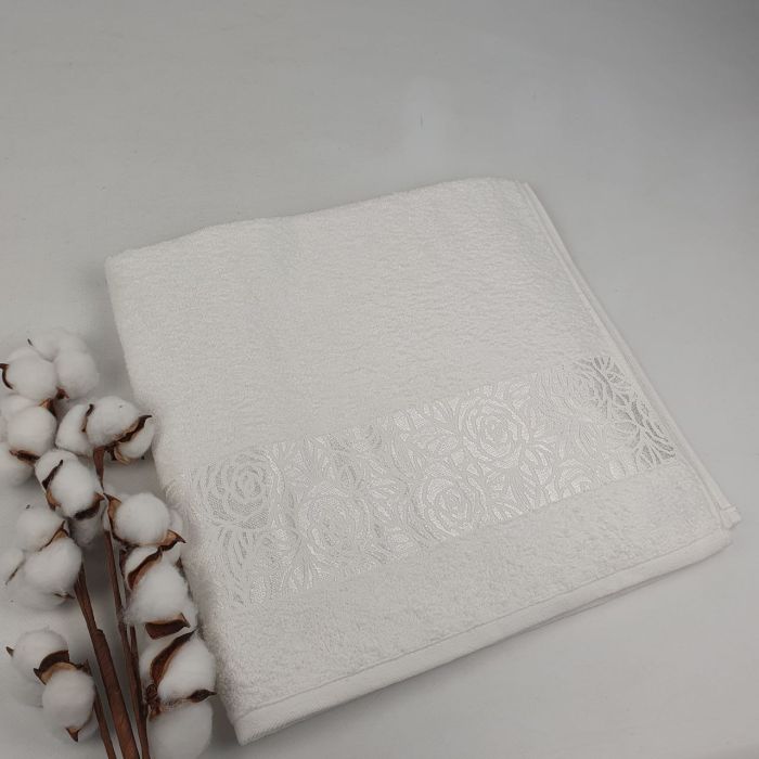 Рушник Philippus Moss Cotton 70x140 Rose Білий (A556)