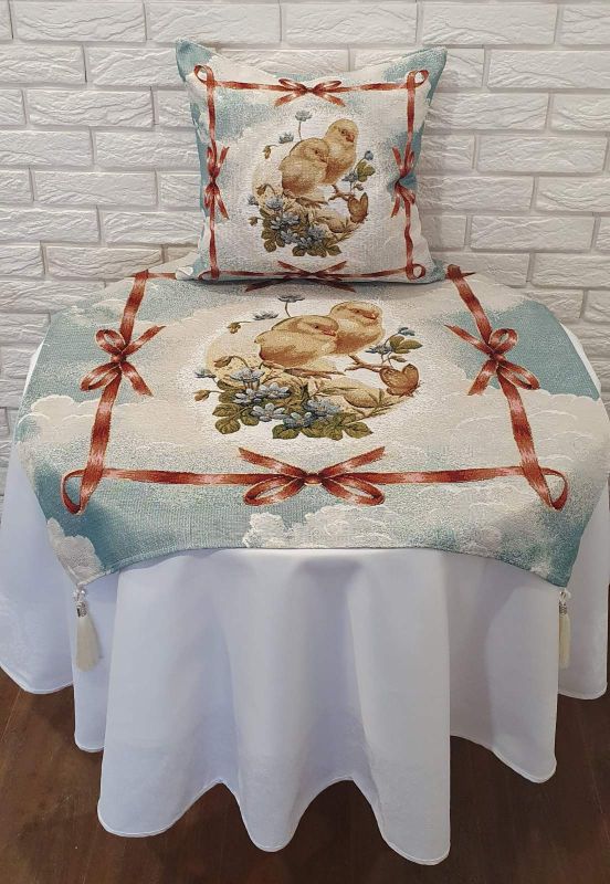 Набір великодній квадрат 80х80 + наволочка 45х45 ST-143
