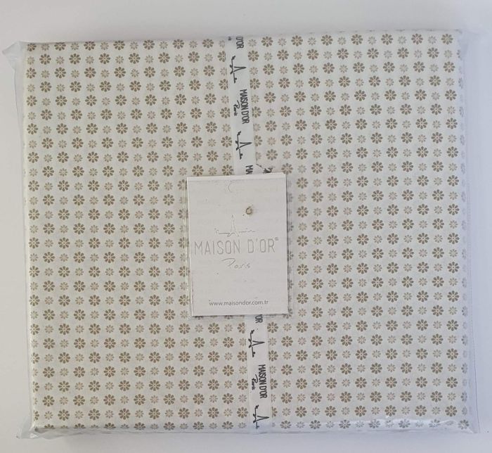 Простирадло 240х285 ранфорс Deluxe Maison D'or Daisi Beige