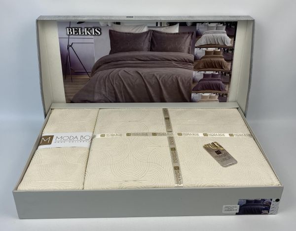 Покривало Moda Box 240х260 з наволочками Belkis Krem