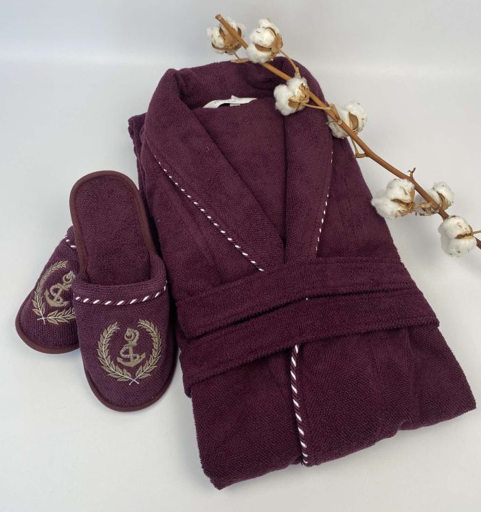 Халат чоловічий Maison D'or Michel Sailing Burgundy S