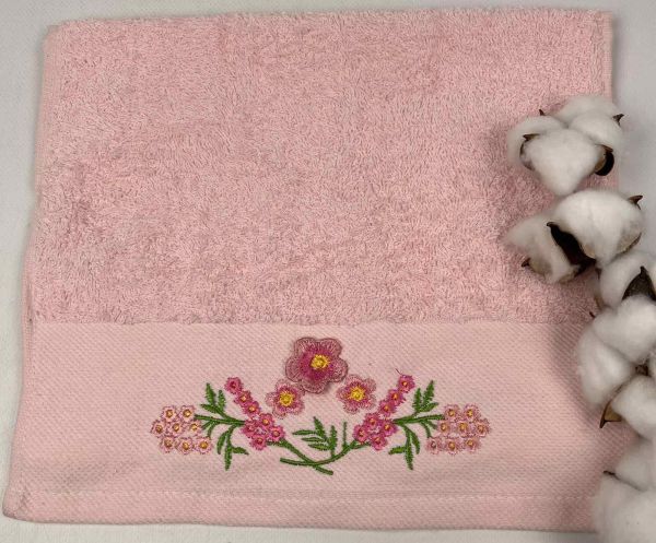 Махровий рушник Ma Me 30х50 Flowers 4 Pink