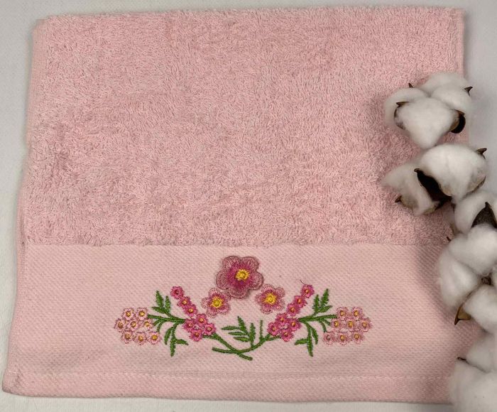 Махровий рушник Ma Me 30х50 Flowers 4 Pink