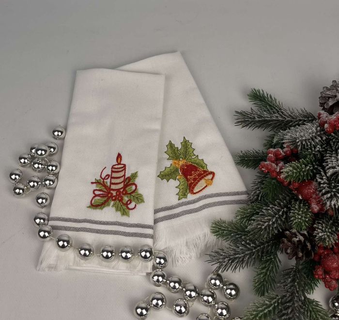 Набір рушників Nilteks 2шт Fringed Christmas