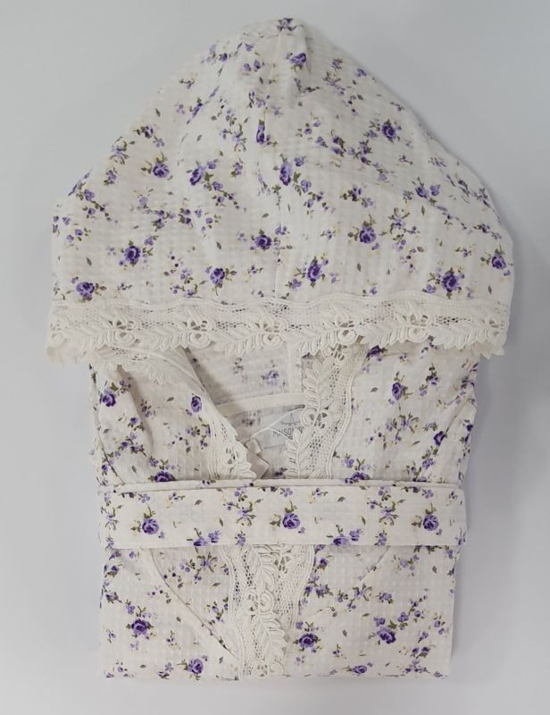 Халат жіночий Maison D'or Roses Estee Dark Lilac L