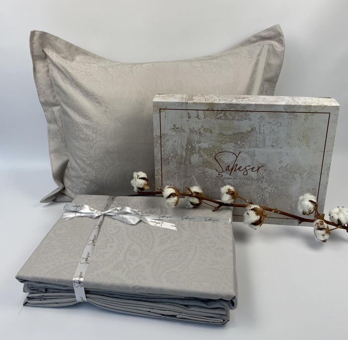 Постільна білизна Saheser Jacquard Vip Satin 200X220 Lucio Gri