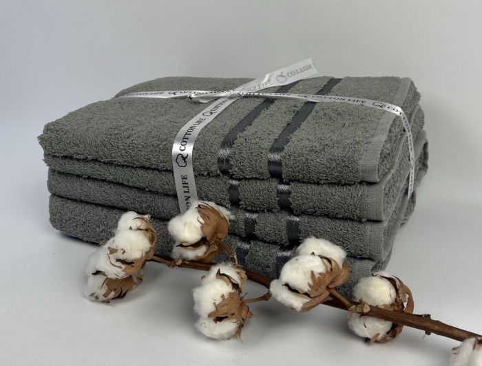 Набір рушників 4шт Cotton Life Антрацит