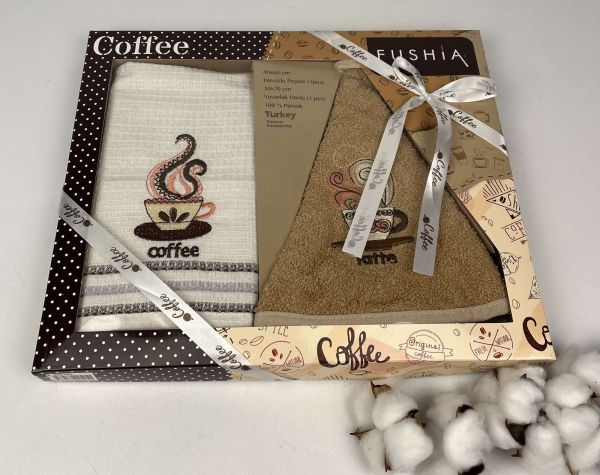 Набір кухонних рушників Fushia 2 шт Coffee