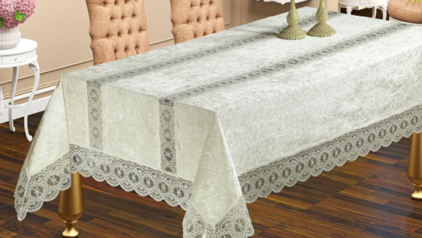Скатертина Велюр Maison Royale 160x260 Defne Cream