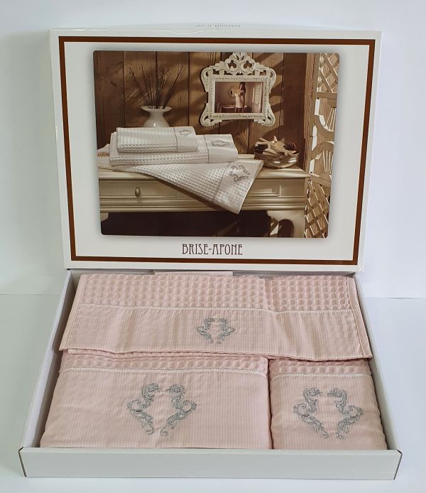 Рушники Maison D'or 3шт Brise Apone Rose Color