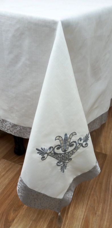Скатертина Maison Royale льон 160x220 Lale Cream-Grey