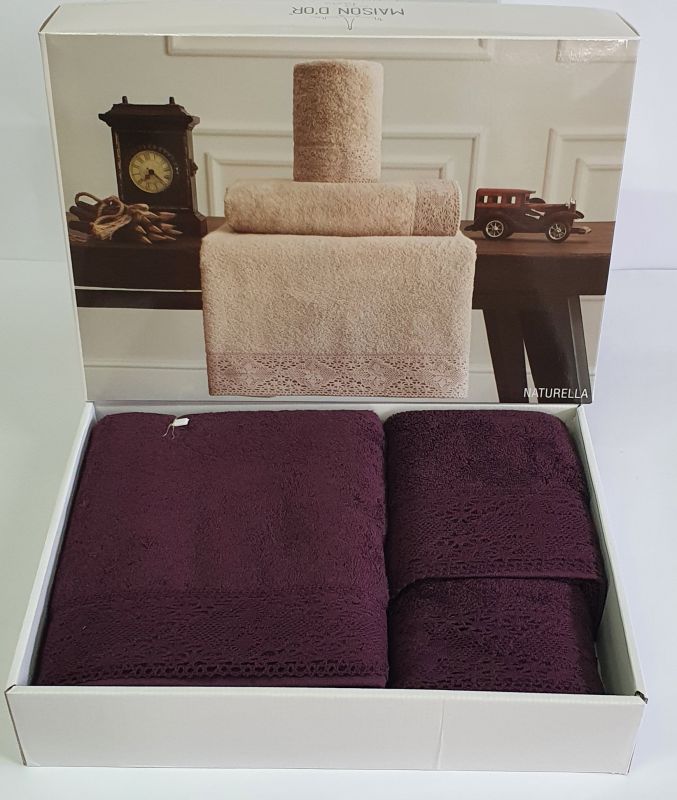 Рушники Maison D'or 3шт Naturella Purple