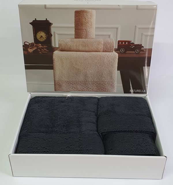 Рушники Maison D'or 3шт Naturella Antracit