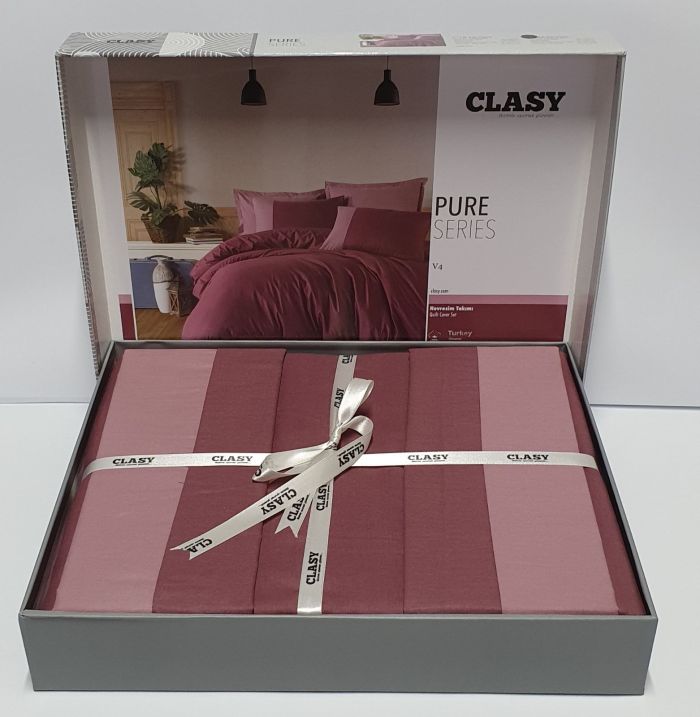 Постільна білизна CLASY ранфорс 200*220 см Pure Series V-4 Gul Kurusu