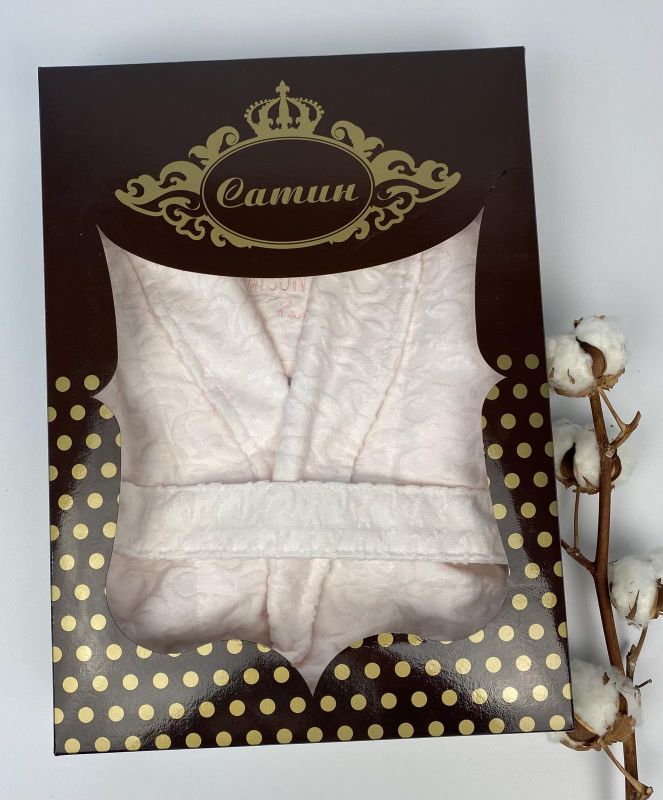 Халат жіночий Maison D'or Vosmod Salmon S в коробці