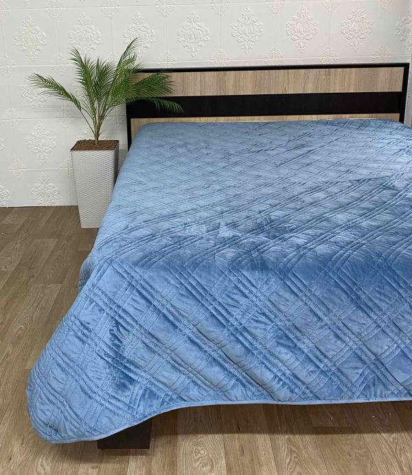 Покривало велюрове Model-18 (1287) 220х240 Blue