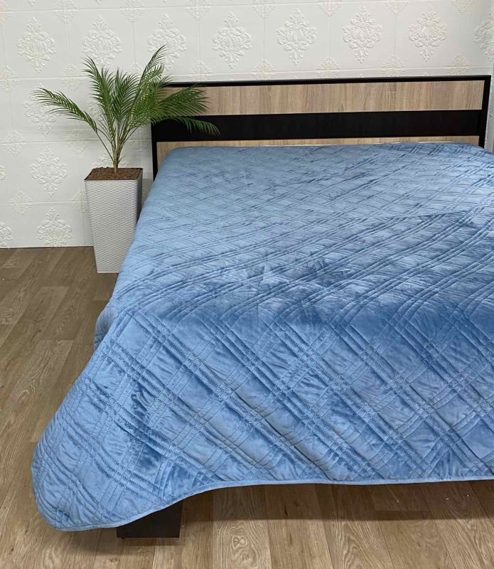 Покривало велюрове Model-18 (1287) 220х240 Blue