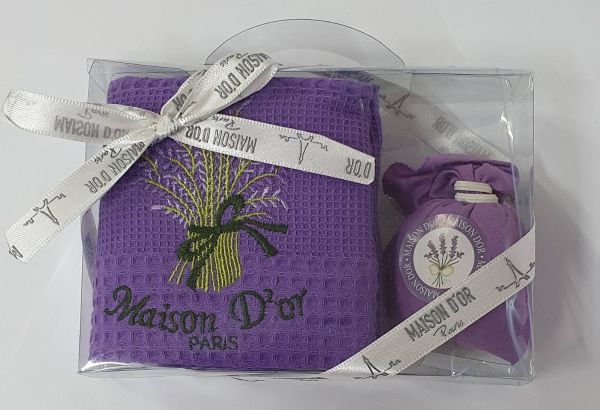 Подарунковий набір кухонних рушників Maison D'or Lavanta Dark Lilac