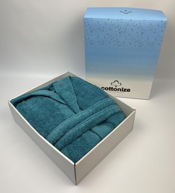 Халат Cottonize cod712 Turquoise S-M в коробці