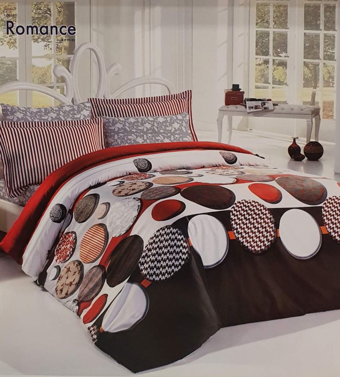 Постільна білизна Altinbasak сатин 160x220 Romance kirmizi