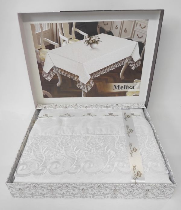 Скатертина Maison Royale 160x400 Melisa White