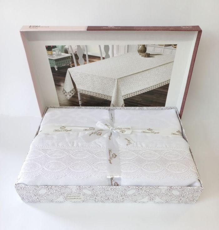 Скатертина Maison Royale 160x260 Mila White