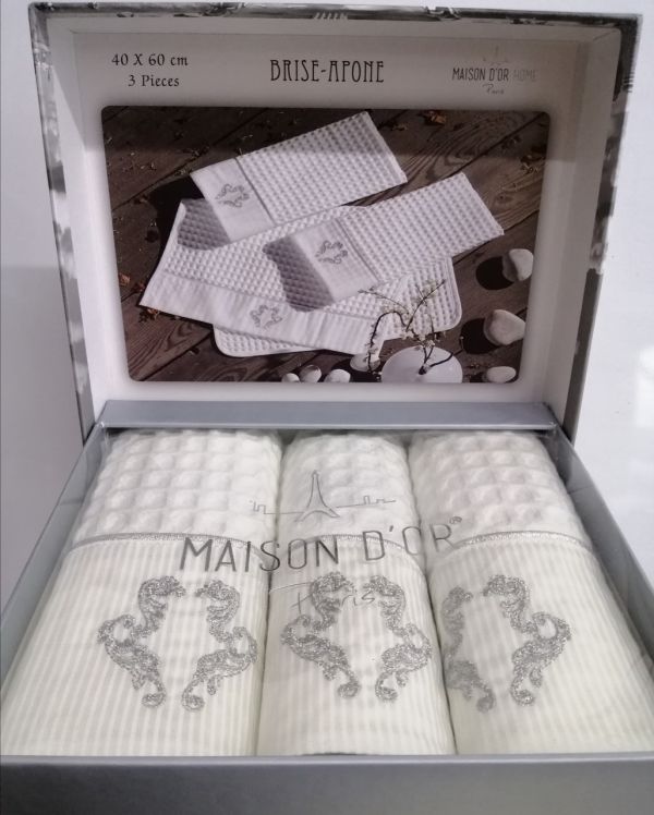 Рушники Maison D'or 3шт Brise-Apone 40x60 Ecru