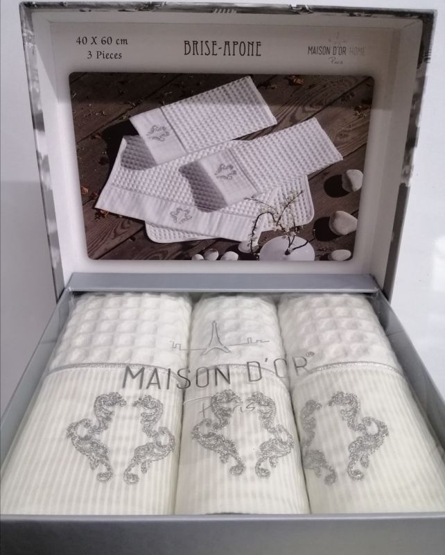 Рушники Maison D'or 3шт Brise-Apone 40x60 Ecru