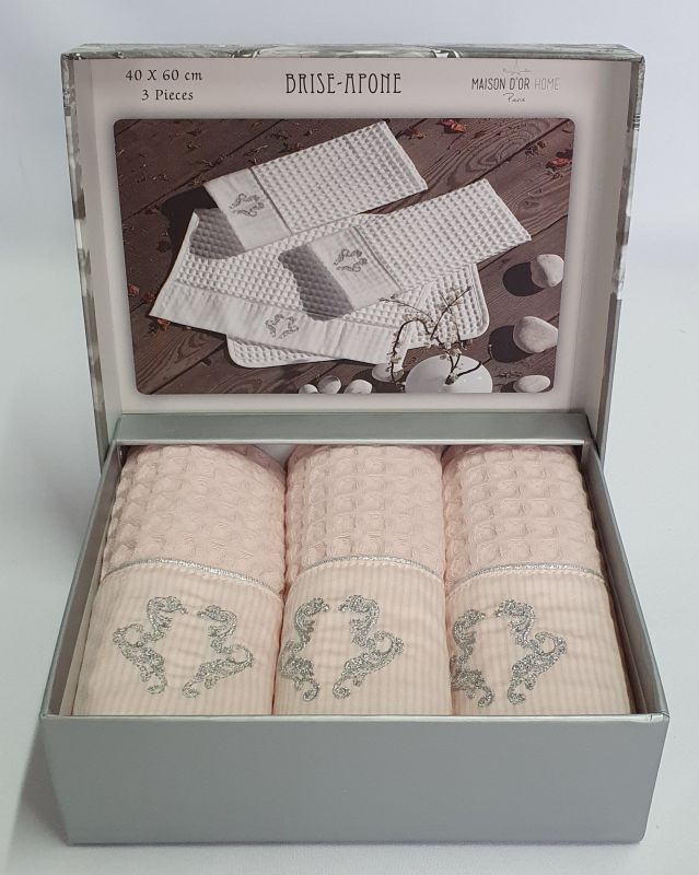 Рушники Maison D'or 3шт Brise-Apone 40x60 Rose