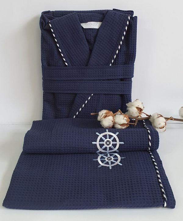 Халат набір чоловічий Maison D'or Marine Navy M