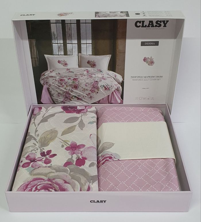 Постільна білизна CLASY ранфорс 200x220 см DESIMA V1 PEMBE