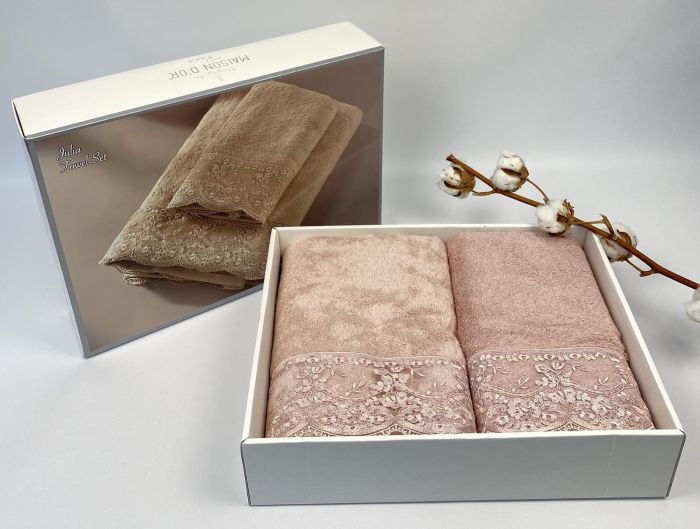 Рушники Maison D'or 2шт Julia (Bamboo) Rose