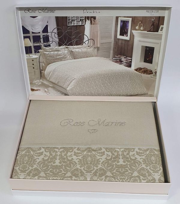 Постільна білизна Maison D'or сатин 200х220 Rose Marine Beige