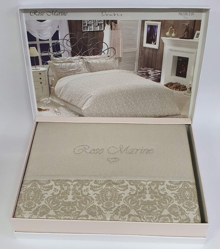Постільна білизна Maison D'or сатин 200х220 Rose Marine Beige