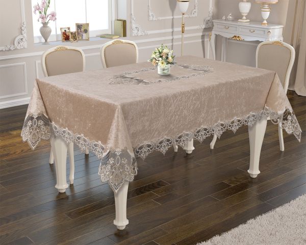 Скатертина Велюр Acme Tekstil 110x160 Melisa Cappicino