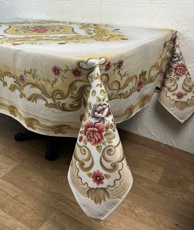 Скатертина гобеленова Sagol 160x300 St - 103 Krem