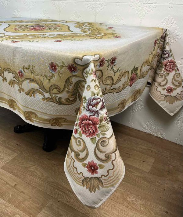 Скатертина гобеленова Sagol 160x350 St - 103 Krem