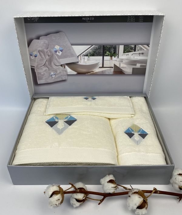 Рушники Maison D'or 3шт Cerfy Ecru