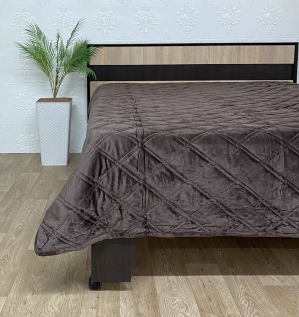 Покривало велюрове Model-14 (1244) 220х240 Chocolate