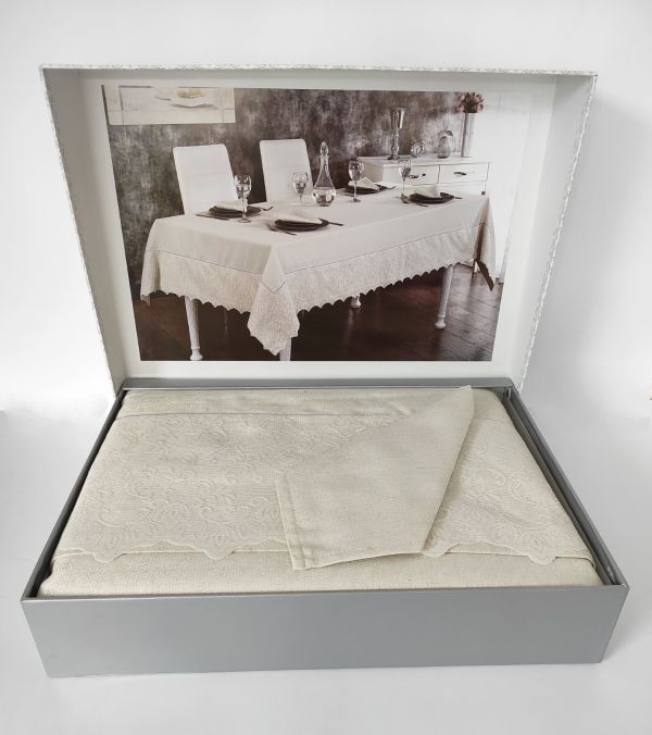 Скатертина Set Maison D'or 160х260+8psc Tiana T.Cloth Silver