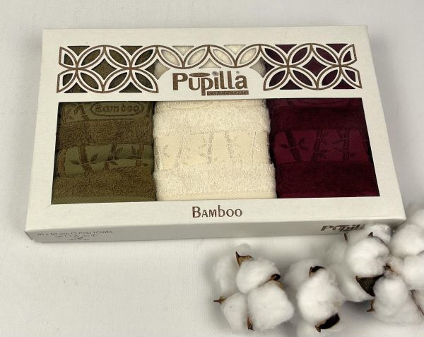Набір махрових рушників Pupilla 3шт 30х50 Bamboo 2