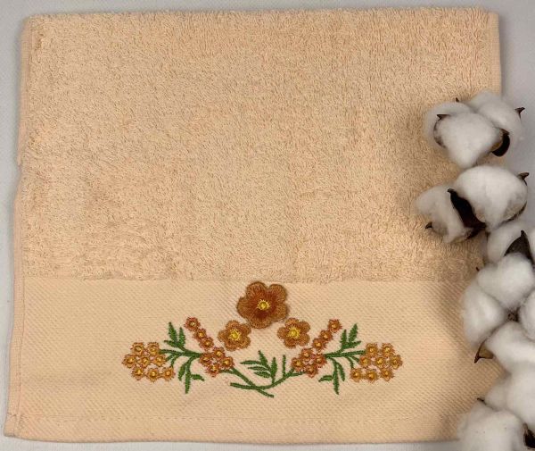 Махровий рушник Ma Me 30х50 Flowers 4 Peach