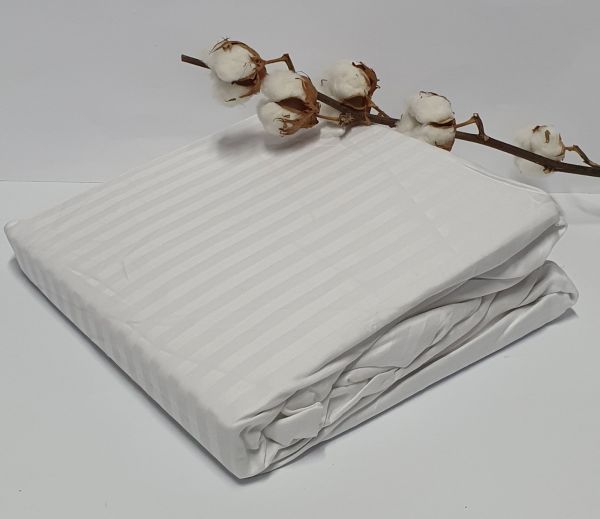 Простирадло на резинці AE Cotton 160x200 + наволочки  White
