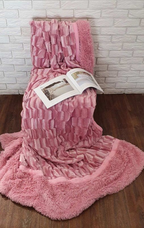 Покривало норка 220х240 Pink (510)