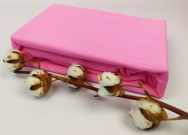 Простирадло Home Line 140x200 на резинці трикотаж  Pink