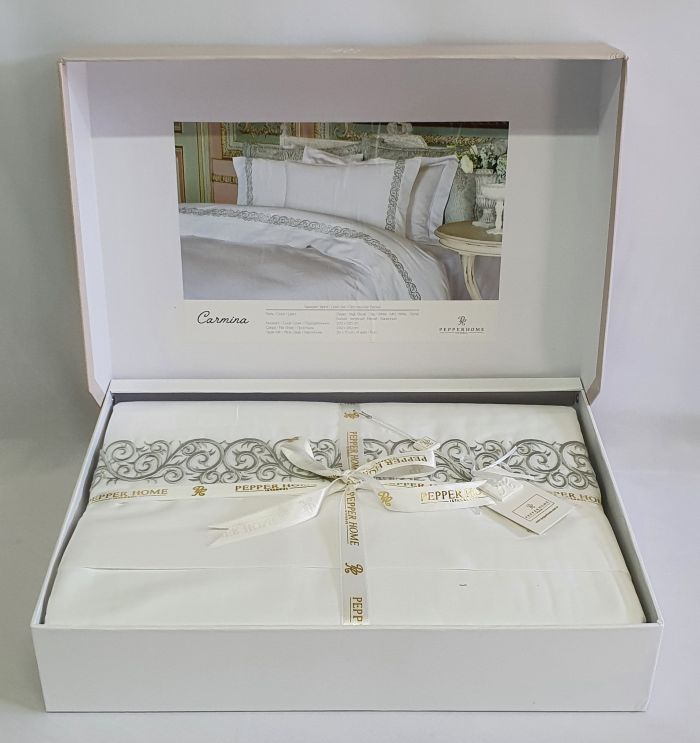 Постільна білизна Pepper Home Carmina White-Green 200x220
