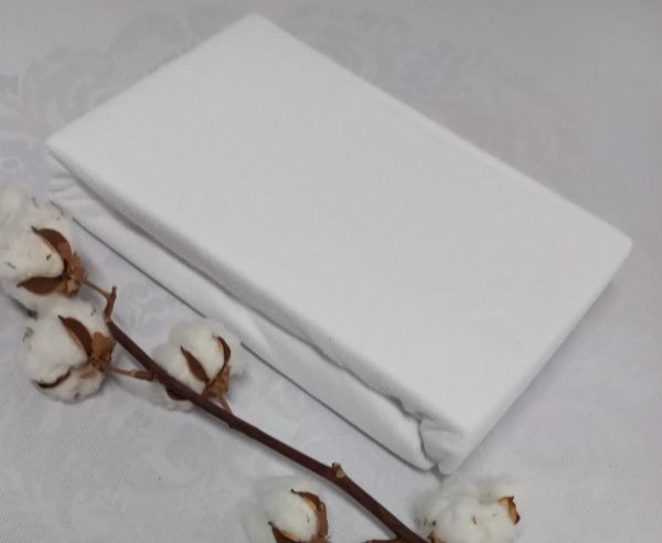 Простирадло 160х200 махрове на резинці "Home line"  White 130г/м2