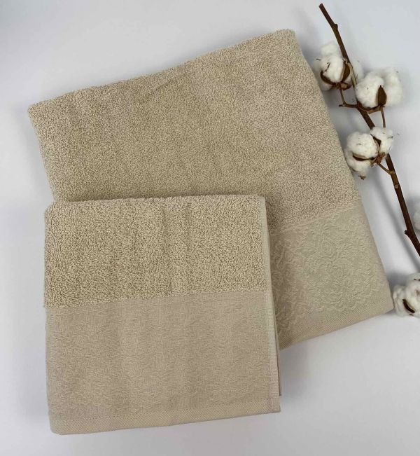Набір рушників 2 шт Dantel Beige