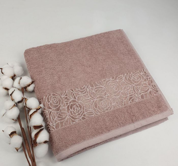 Рушник Philippus Moss Cotton 70x140 Rose Капучино (A556)